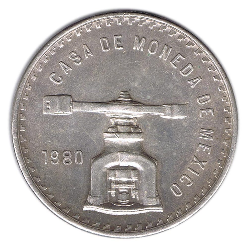 Moneda de México 1 Onza plata Pura 1980.  - 1