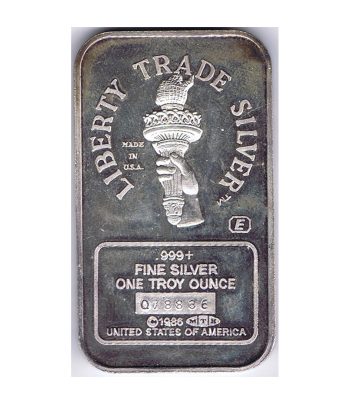 Lingote onza de plata EEUU Liberty 1988.  - 2