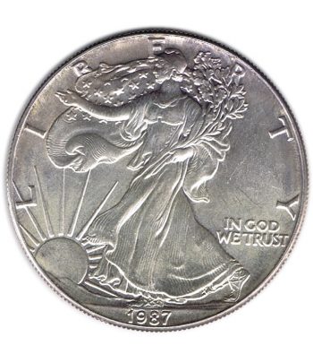 Moneda de plata Estados Unidos 1 Dollar Liberty 1987.  - 1