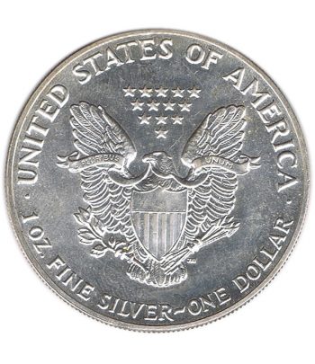 Moneda de plata Estados Unidos 1 Dollar Liberty 1987.  - 2