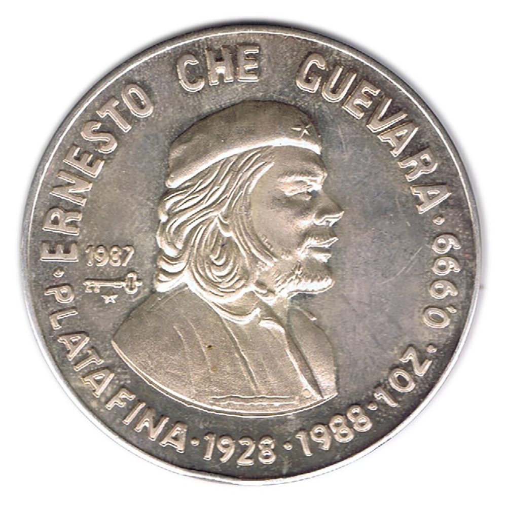 Moneda 10 pesos Cuba 1978 Ernesto Che Guevara. Plata  - 1