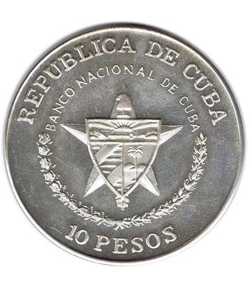 Moneda 10 pesos Cuba 1988 Cienfuegos. Onza Plata  - 2