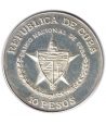 Moneda 10 pesos Cuba 1987 Triunfo de la Revolución. Onza Plata  - 2