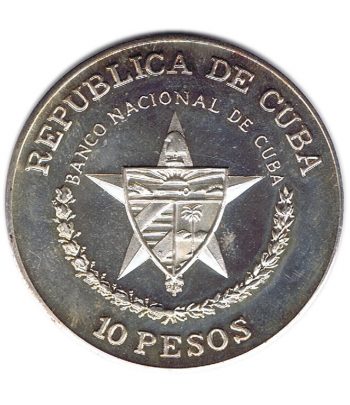Moneda 10 pesos Cuba 1988 Tania La Guerrillera. Onza Plata.  - 2
