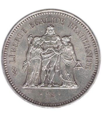 Moneda de plata Francia 50 francs 1977.  - 2