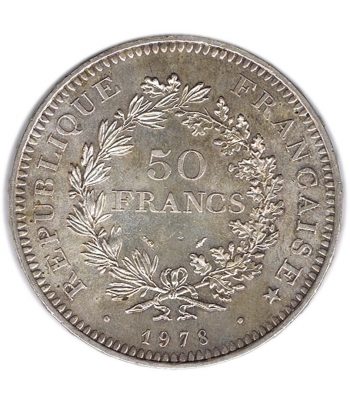 Moneda de plata Francia 50 francs 1978.  - 1