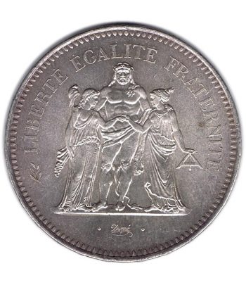 Moneda de plata Francia 50 francs 1976.  - 1