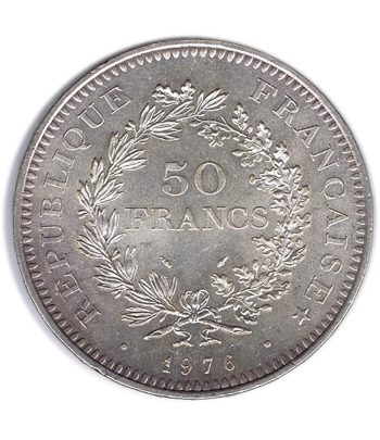 Moneda de plata Francia 50 francs 1976.  - 2
