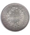 Moneda de plata Francia 50 francs 1976.  - 2