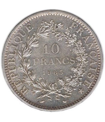 Moneda de plata Francia 10 francs 1965.  - 1