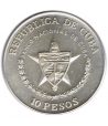 Moneda 10 pesos Cuba 1988 Asalto cuartel Moncada. Onza Plata  - 2