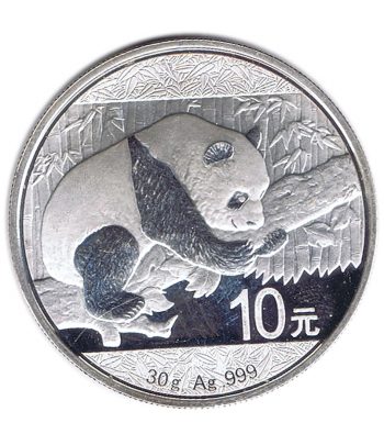 Moneda 10 yuan China Oso Panda 2016. Plata  - 1