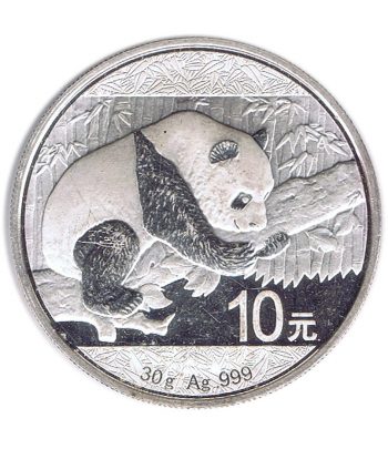 Moneda 10 yuan China Oso Panda 2016. Plata  - 1