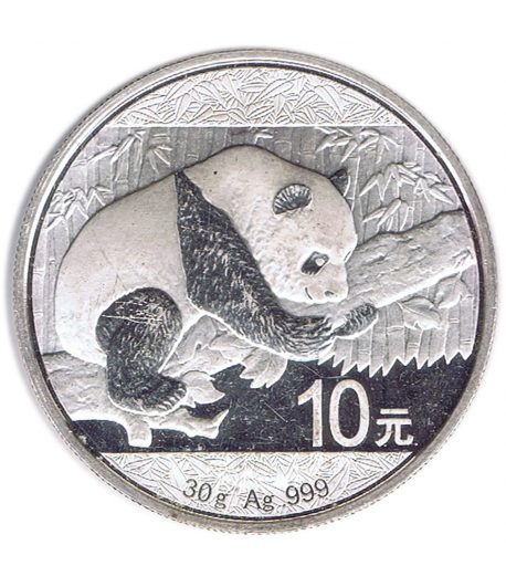 Moneda 10 yuan China Oso Panda 2016. Plata  - 1
