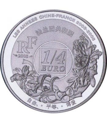 Moneda Francia 1/4 € 2005 Shangai. 2003-2005 Francia-China