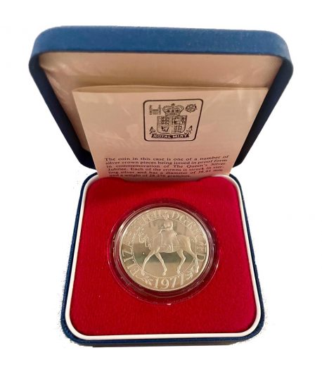 Moneda de plata Inglaterra 1977 Jubileo Isabel II.  - 1