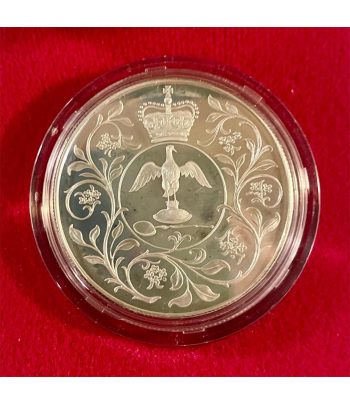 Moneda de plata Inglaterra 1977 Jubileo Isabel II.  - 3