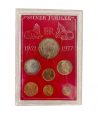 Monedas Reino Unido 1977 Jubileo Isabel II. Estuche de Cuproniquel  - 1