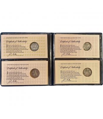 Sobres Medallísticos Grandes Británicos. 4 onzas de plata 1974  - 2