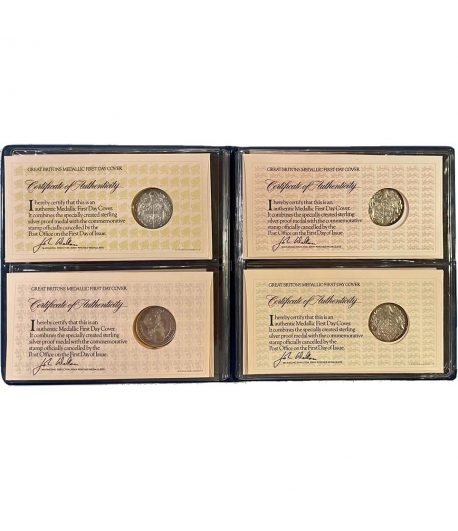 Sobres Medallísticos Grandes Británicos. 4 onzas de plata 1974  - 2