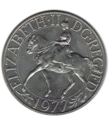 Moneda de Inglaterra 1977 Jubileo Isabel II. Niquel  - 1