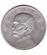 Moneda 1 yuan China 23/1934 Junk Dollar. Reacuñación 1949. Plata  - 1