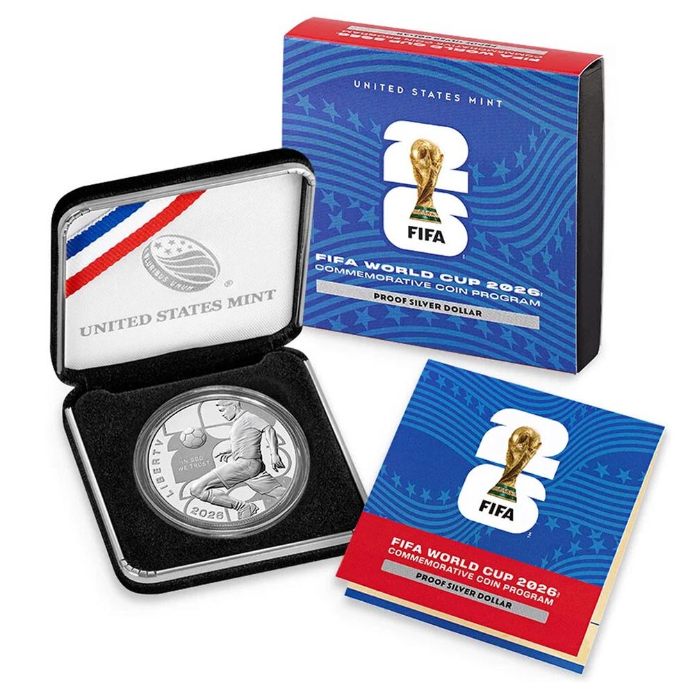 Moneda de plata EEUU 2026 1 Dollar FIFA WORLD CUP. Proof  - 1
