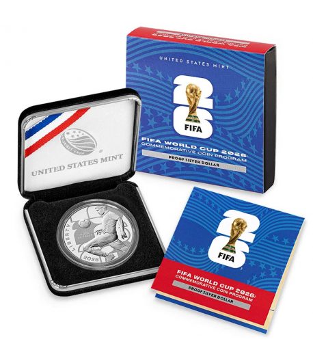 Moneda de plata EEUU 2026 1 Dollar FIFA WORLD CUP. Proof  - 1