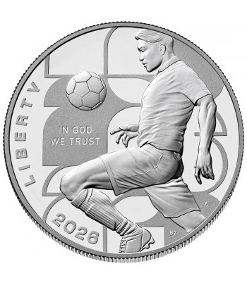 Moneda de plata EEUU 2026 1 Dollar FIFA WORLD CUP. Proof  - 2
