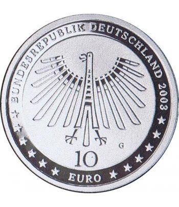 moneda Alemania 10 Euros 2003 G. Gottfried von Semper.