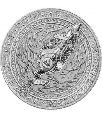 Moneda de plata Alemania 5 Mark 2026 Artefactos. Gungnir..  - 1