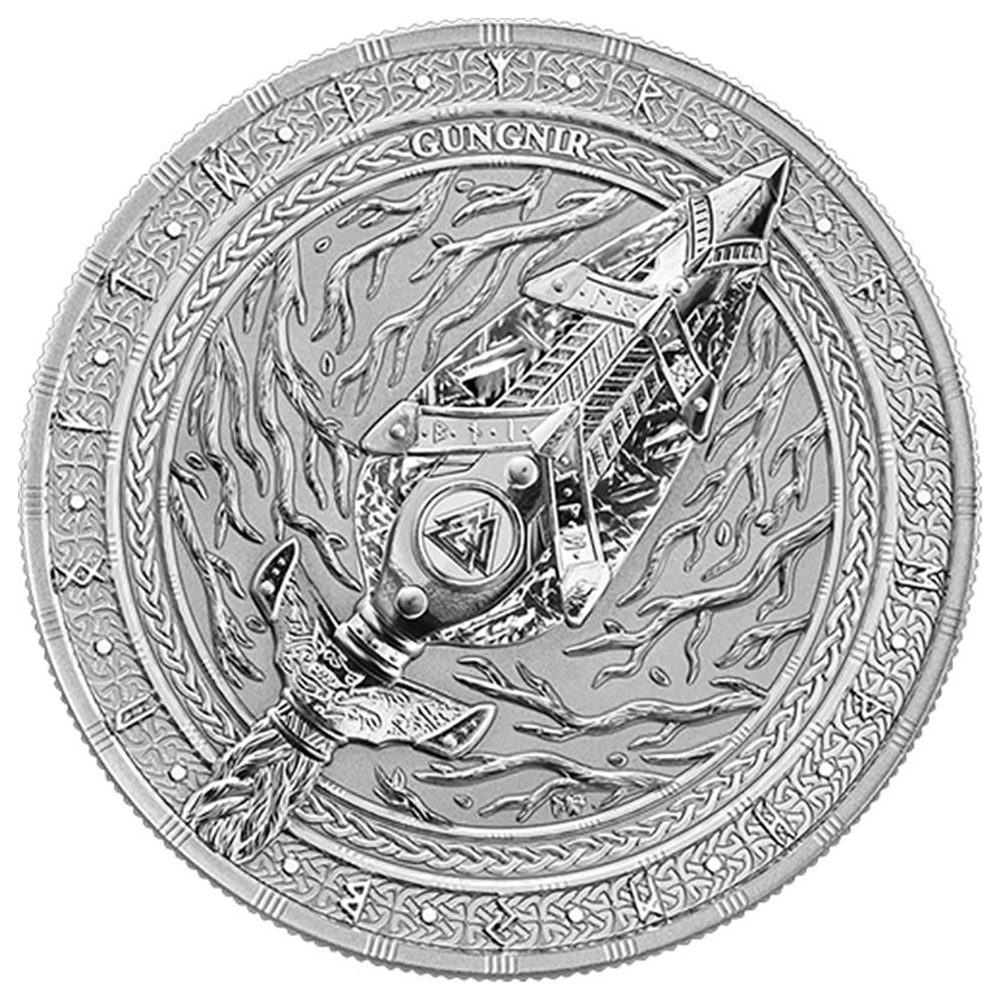 Moneda de plata Alemania 5 Mark 2026 Artefactos. Gungnir..  - 1