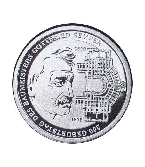 moneda Alemania 10 Euros 2003 G. Gottfried von Semper.