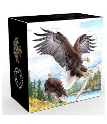 Moneda de plata Canada 20$ 2016 Águila Calva Baronial. Onza.  - 4