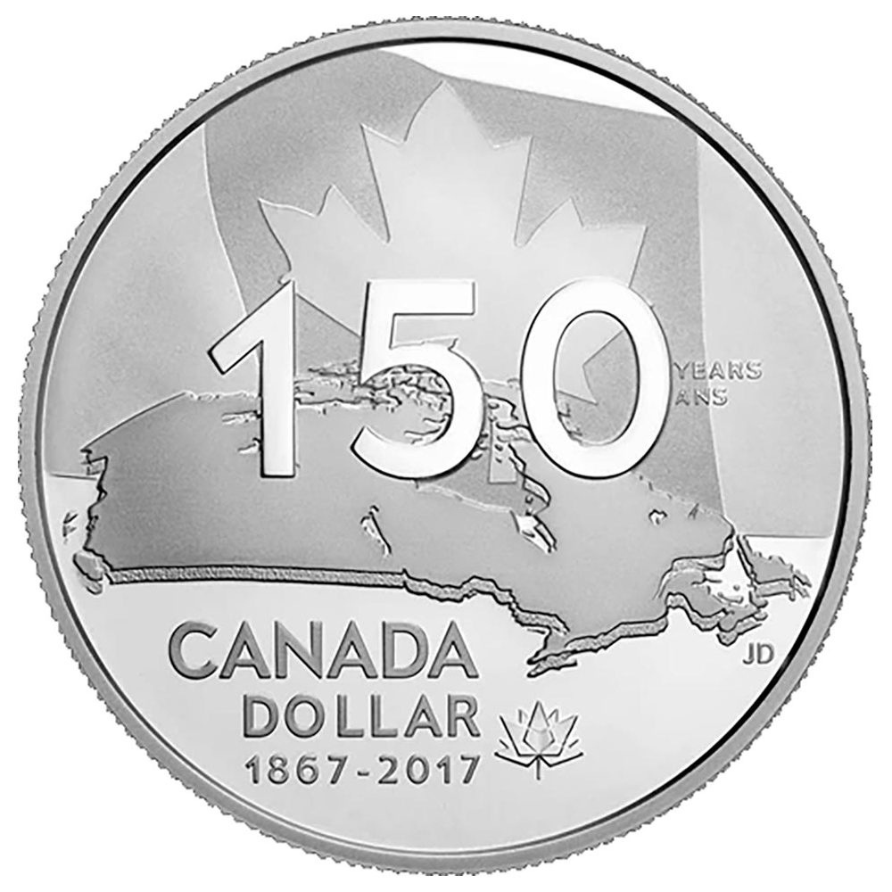 Canada 1$ 2017 150 Aniversario Confederación Canadiense. Plata Proof.  - 1