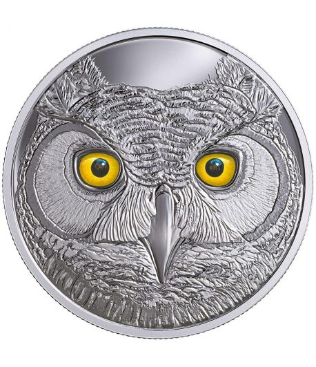 Canada 15$ 2017 Buho Cornudo. Ojos que brillan en la oscuridad. Plata.  - 1