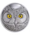 Canada 15$ 2017 Buho Cornudo. Ojos que brillan en la oscuridad. Plata.  - 1