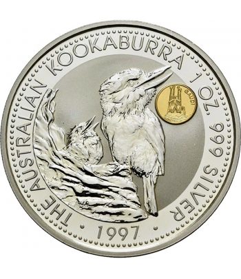 Moneda de plata 1$ Australia Kookaburra 1997. Sagrada Familia.  - 1