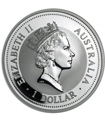 Moneda de plata 1$ Australia Kookaburra 1997. Sagrada Familia.  - 2