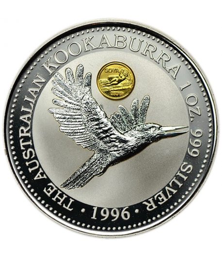 Moneda de plata 1$ Australia Kookaburra 1996. La Maja de Goya.  - 1