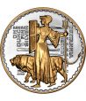 Moneda de plata Britannia 2 Pounds Inglaterra 2006. Con oro.  - 1