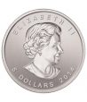 Moneda de plata 5$ Canadá 2014 Halcón Peregrino. Color  - 2