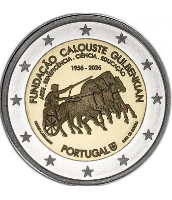 moneda 2 euros Portugal 2026 Fundación Gulbenkian  - 1