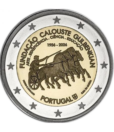 moneda 2 euros Portugal 2026 Fundación Gulbenkian  - 1