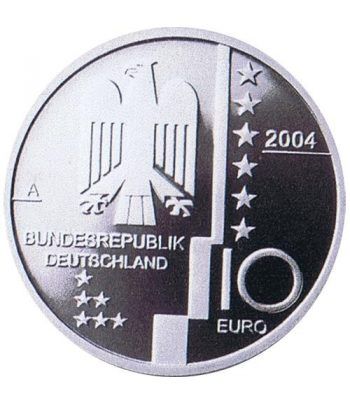 moneda Alemania 10 Euros 2004 A. Escuela de Bauhaus