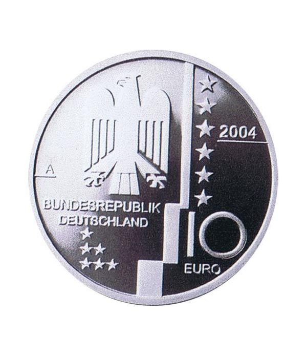moneda Alemania 10 Euros 2004 A. Escuela de Bauhaus  - 4