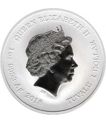 Moneda de plata 1$ Tuvalu 2018 007 James Bond. Marvel  - 2