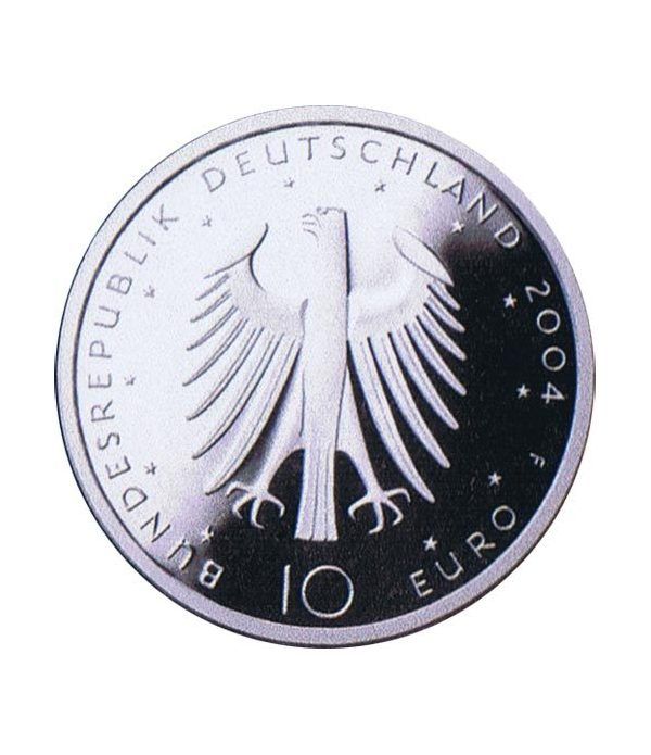 moneda Alemania 10 Euros 2004 F. Eduard Mörike.  - 2