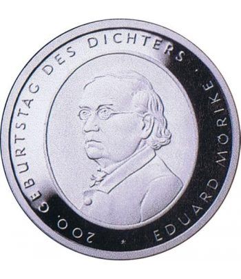 moneda Alemania 10 Euros 2004 F. Eduard Mörike.