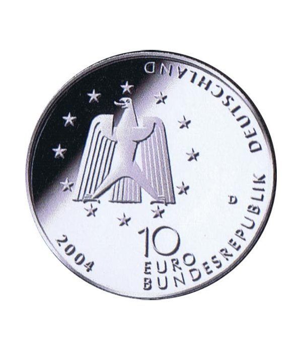 moneda Alemania 10 Euros 2004 D. Estación espacial ISS  - 4